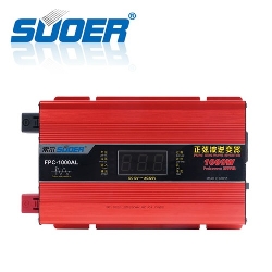 Máy chuyển điện sin chuẩn 1000w 12v lên 220v có màn hình hiển thị hãng Suoer - FPC-1000AL LCD