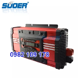 Máy chuyển điện sin chuẩn 1500W 24V lên 220V có màn hình LCD hãng Suoer FPC-D1500B