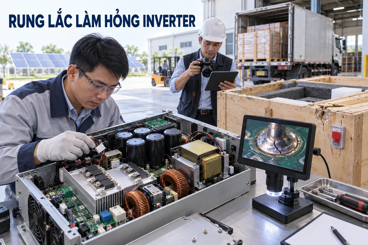 Rung Lắc Làm Bong Mối Hàn Và Lỏng Linh Kiện Inverter