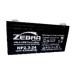 Ắc quy 24V-2.3Ah Zebra NP2.3-24 chuyên dùng cho tủ báo cháy