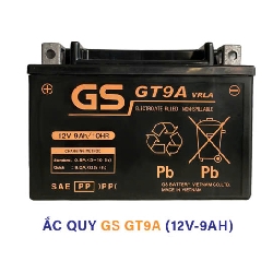 Ắc quy GS 12V - 9Ah GT9A dùng cho xe Spacy, Attila, ….