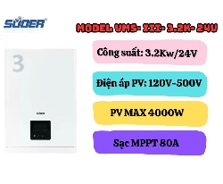 Bộ đa dụng 3200W - 24V điện áp 120V - 500V sạc MPPT 80A sạc AC 80A