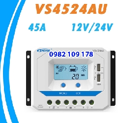 Điều khiển sạc năng lượng mặt trời 45A 12v-24v auto VS4524AU