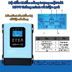 Điều khiển sạc năng lượng mặt trời MPPT 60A sạc được nhiều loại điện áp