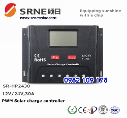 Điều khiển sạc năng lượng mặt trời PWM 30A 12V/24V auto hãng SRNE HP2430