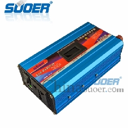 Inverter chuyển đổi điện 1200W 12V sang 220V chống ngược cực có hiển thị - SAA-D1200AF