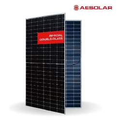 Tấm pin năng lượng mặt trời Solar AE 580W 2 mặt kính (N-type Topcon)